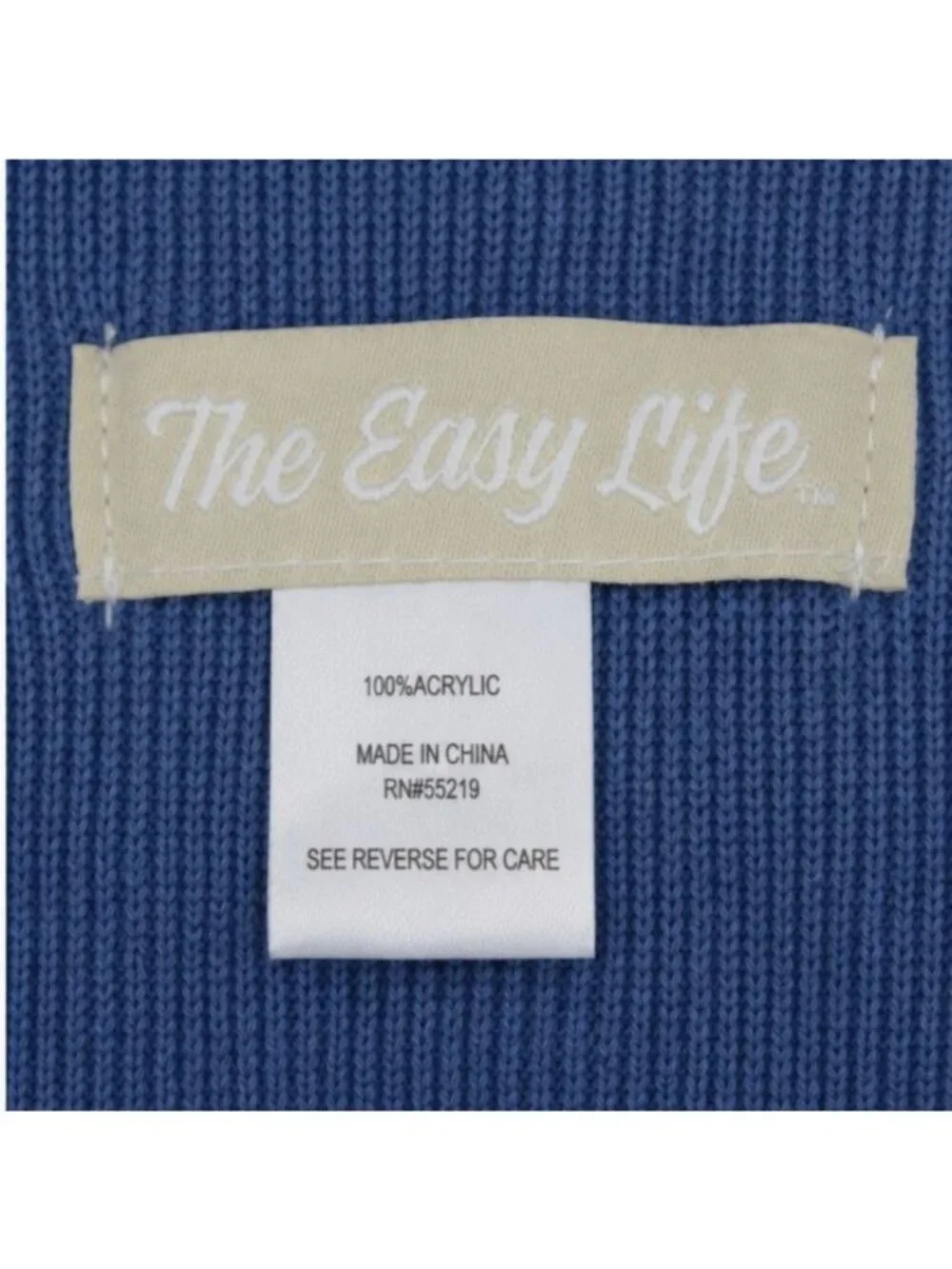 The Easy Life Blue Knit Beanie Hat Gloves Set Unisex Size S M New